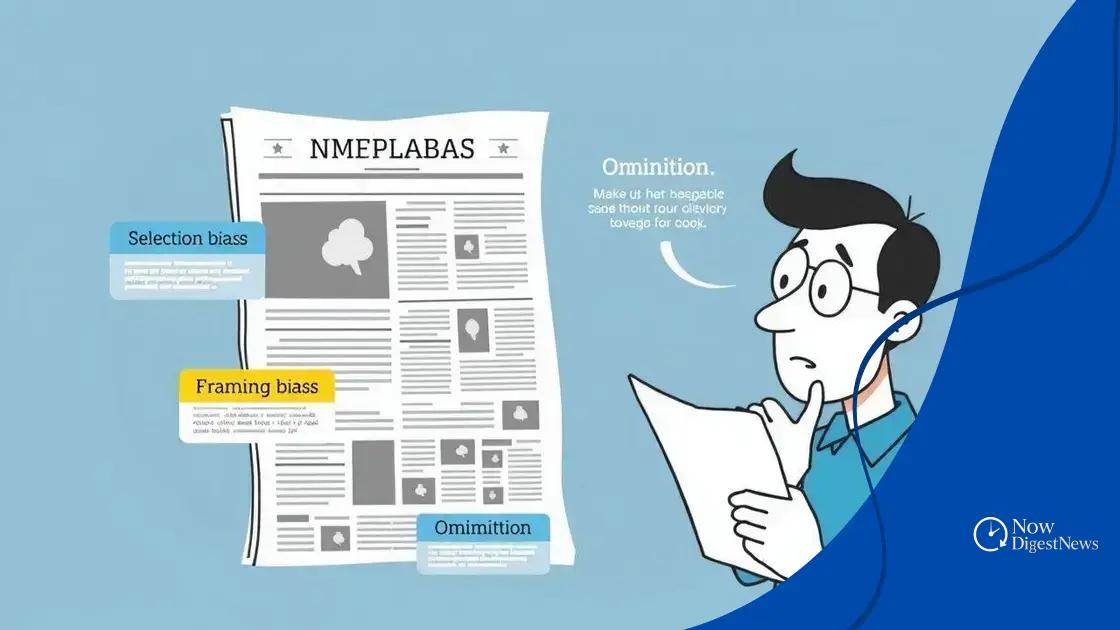 Recognizing different types of media bias